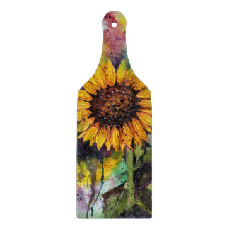 Planche À Découper Beaux Tournesols En Aquarelle