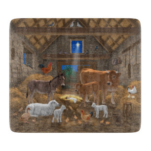 Planche À Découper Bébé Jésus Manger Nativité de Noël