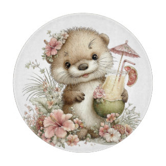 PLANCHE À DÉCOUPER BÉBÉ LOUTRE THÉMATIQUE ÉTÉ DÉCALÉ MIGNON