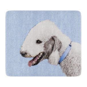 Planche À Découper Bedlington Terrier Peinture - Art Chien original