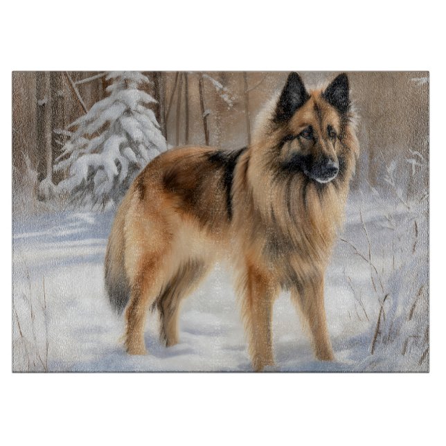 Planche À Découper Belge Tervuren Laissons neiger Noël (Devant)