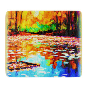 Planche À Découper Belle Forêt Orange De Couleur Claire. Commandez dè
