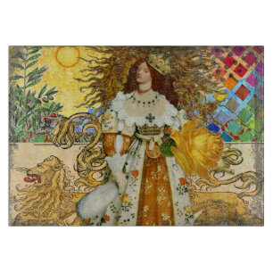 Planche À Découper Belle Vintage femme Golden Sun