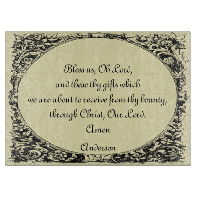 Planche À Découper Bénis-Nous, Oh Seigneur ! (Devant)