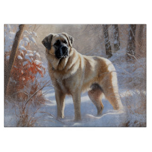Planche À Découper Berger d'Anatolie Qu'il neige Noël