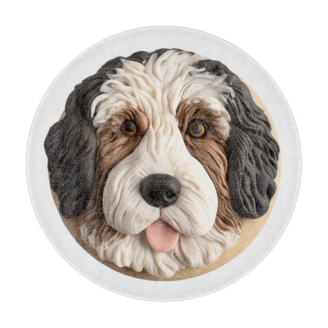 Planche À Découper Bernedoodle Chien 3D inspiré (Devant)