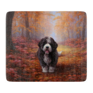 Planche À Découper Bernedoodle en automne Leaves automne Inspire