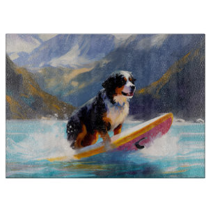 Planche À Découper Bernese Mountain Beach Surf Paining