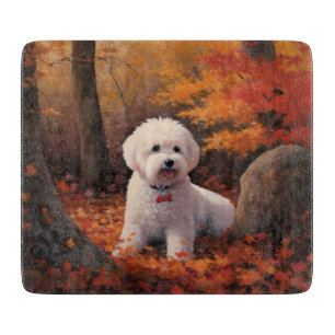 Planche À Découper Bichon Frise en automne Feuilles automne Inspire