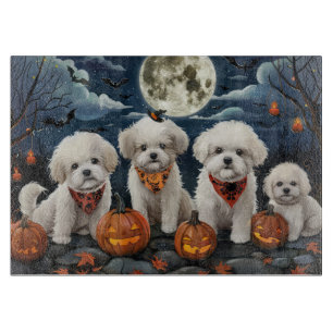 Planche À Découper Bichon Frise Halloween Éffrayant