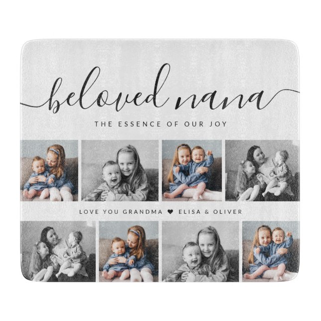 Planche À Découper Bien-aimée Nana Grand-mère Custom Family Photo Kee (Devant)