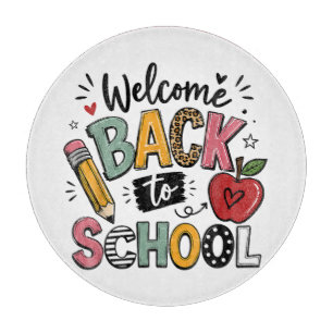 Planche À Découper Bienvenue à l'école Enseignant Élève Premier Jour