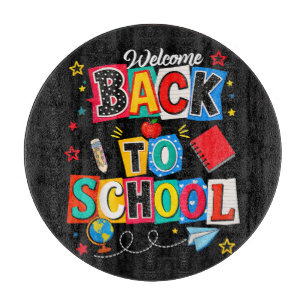 Planche À Découper Bienvenue à l'école Professeur Bonne Première Jour