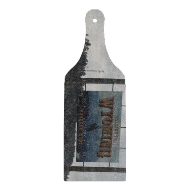 Planche À Découper Bienvenue à Wyoming Glass Cutboard (Devant)