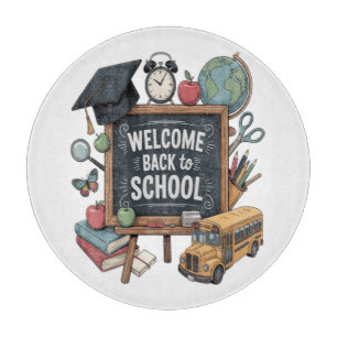 Planche À Découper Bienvenue au retour à l'école