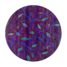 Bijou de Bourgogne foncé Monogramme de feuillage