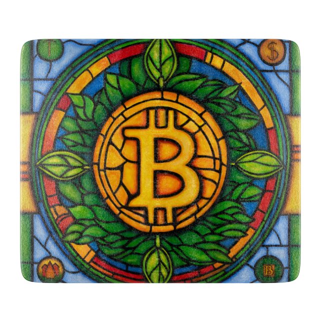 Planche À Découper Bitcoin Cutting Board (Devant)