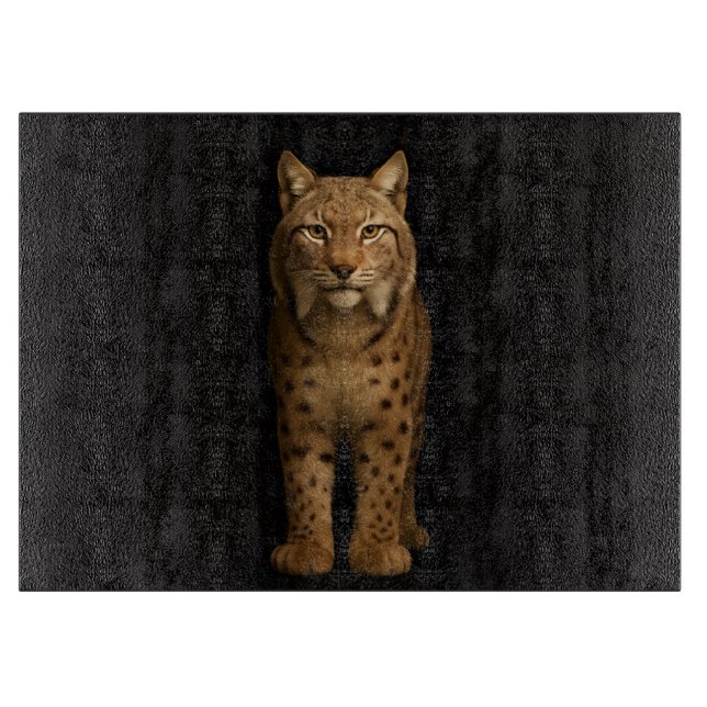 Planche À Découper Black 4 Luxe Glass board Silent Lynx (Devant)