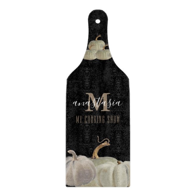 Planche À Découper Black Gold White Citrouille Ma Cuisine Monographie (Devant)