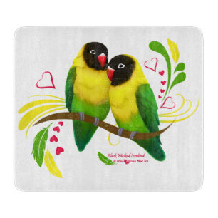 Planche À Découper Black Masked Lovebirds