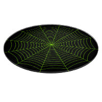 Black neon vert toile d'araignée Halloween motif