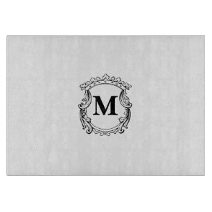 Planche À Découper Blason de monogramme élégant personnalisé