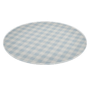 Planche À Découper Bleu Clair Blanc Carreaux Rayures