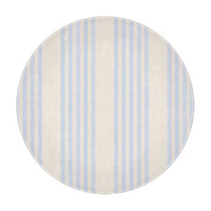 Planche À Découper Bleu pâle et beige cinq rayures motif