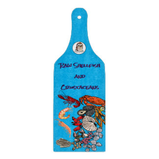 Planche À Découper Bleu Raw Shellfish Glass Cutboard