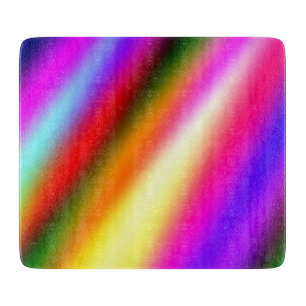 Planche À Découper Bleu rose ombre couleur d'eau abstrait pastel arc-