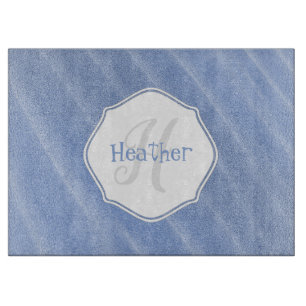 Planche À Découper Bleu Sable Ripples Carte de découpe personnalisée