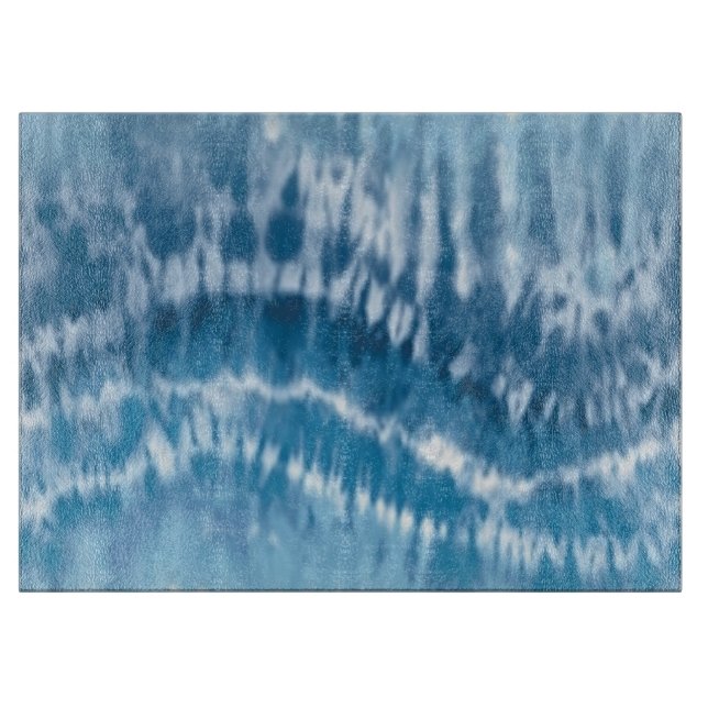 Planche À Découper Bleu Tie Dye Coupe Board (Devant)