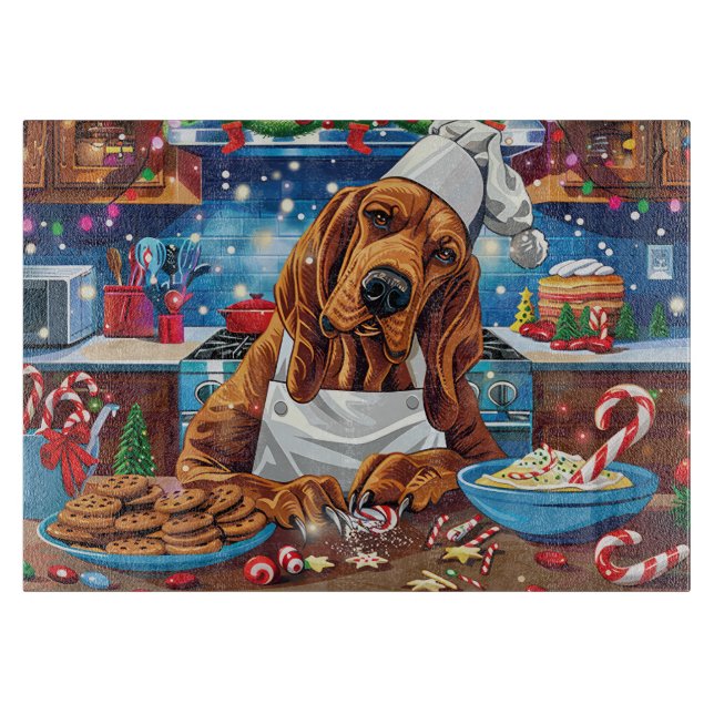 Planche À Découper Bloodhound Holiday Baking : Noël festif (Devant)