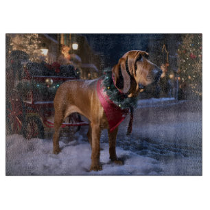 Planche À Découper Bloodhound Noël Saison Festive