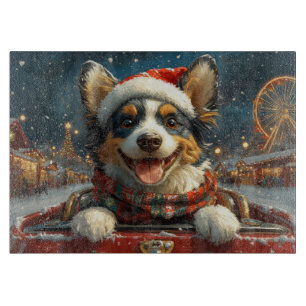 Planche À Découper Blue Heeler Dog Roller Dessous de verre Noël