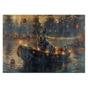 Planche À Découper Blue Heeler Noël Festive Voyage