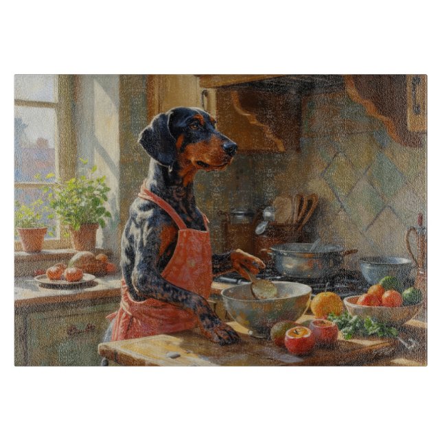 Planche À Découper Bluetick Coonhound cuisine dans la cuisine (Devant)