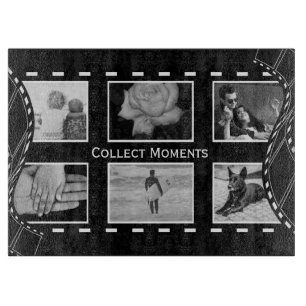 Planche À Découper Bobine de film noir et blanc Photo personnalisée