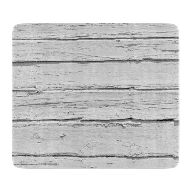 Planche À Découper Bois Patiné blanc (Devant)
