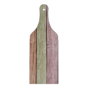 Planche À Découper Bois Patiné peint coloré
