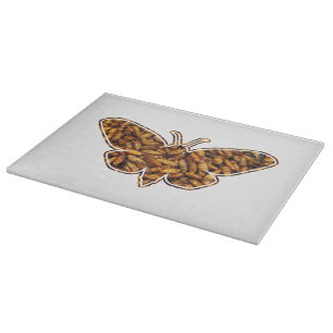 Planche À Découper Bombyx Mori Silk Moth Cycle de vie Silhouette