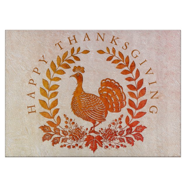 Planche À Découper Bon thanksgiving Turquie Coupe (Devant)