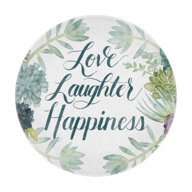 Planche À Découper Bonheur plante | Amour rire bonheur (Devant)
