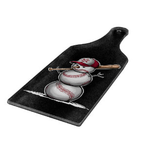 Planche À Découper Bonhomme de neige de baseball Boules Neige Noël Xm