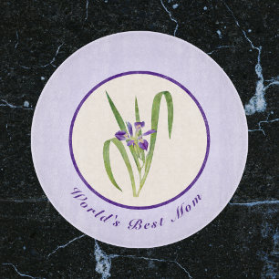 Planche À Découper Bonne fête des mères Purple Irises Meilleure maman