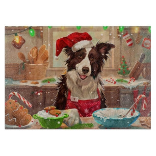 Planche À Découper Border Collie : Pâtisserie de Fêtes : Noël Festif