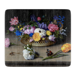 Planche À Découper Bosschaert Fleur morte La vie Insecte L'art hollan