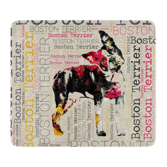 Planche À Découper Boston adorable Terrier (Devant)