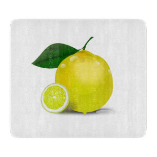 Planche à découper botanique de citron