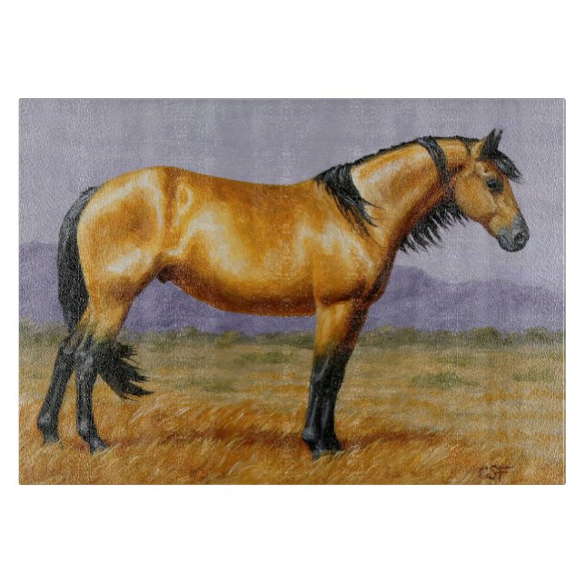 Planche À Découper Bouksin Cheval sauvage Stallion Mustang (Devant)